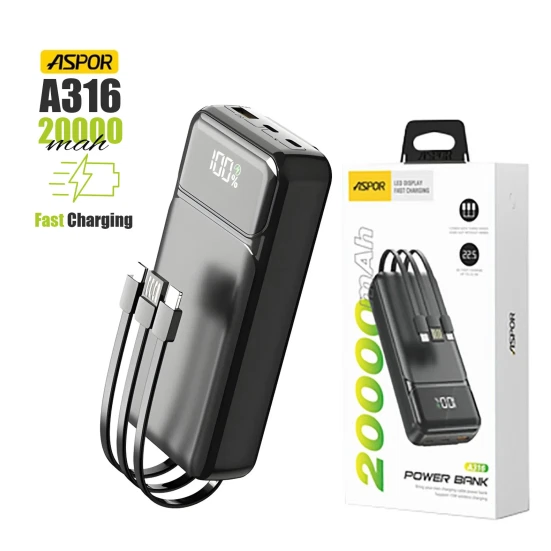 Aspor 20000 MAH Fast Charging Power Bank || gujratonline.pk